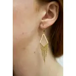 Kolczyki złote wiszące łańcuszki Kolczyki złote wiszące łańcuszki